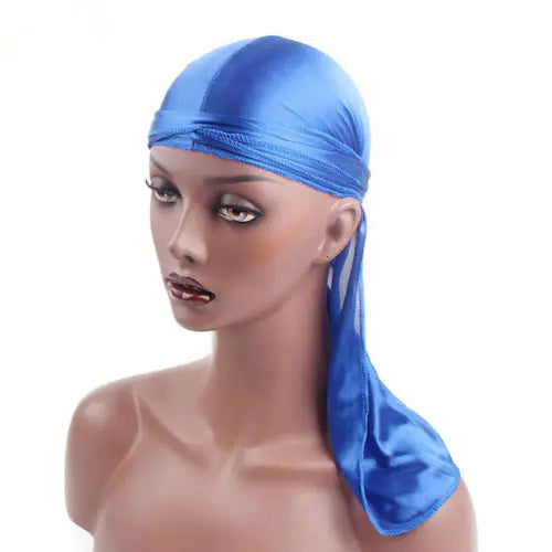 Colorful Silk Waves Durag Headwrap Blue