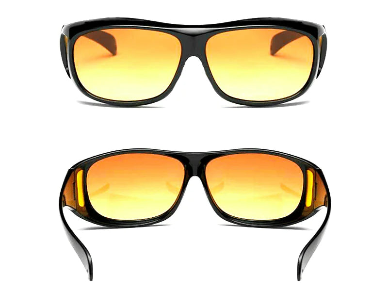 Night Vision Glare Cut Headlight Glasses Black/Gold BUY 2 PAIR FOR $34.95 SAVE 40%