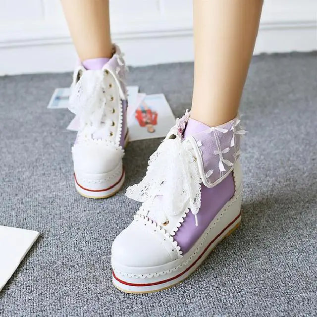 Anime Costume Vintage Shoes Purple 39