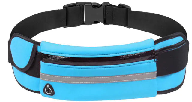 Sporty Waist Belt Bag Blue