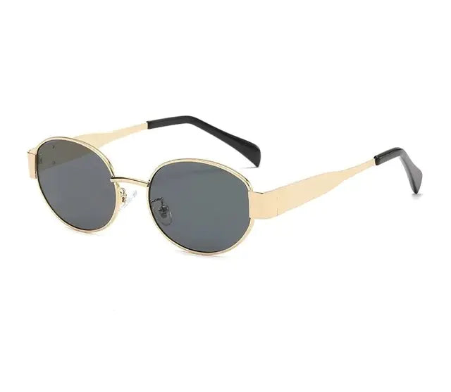 Oval Luxe Sunglasses C8 Gold Black PL-826