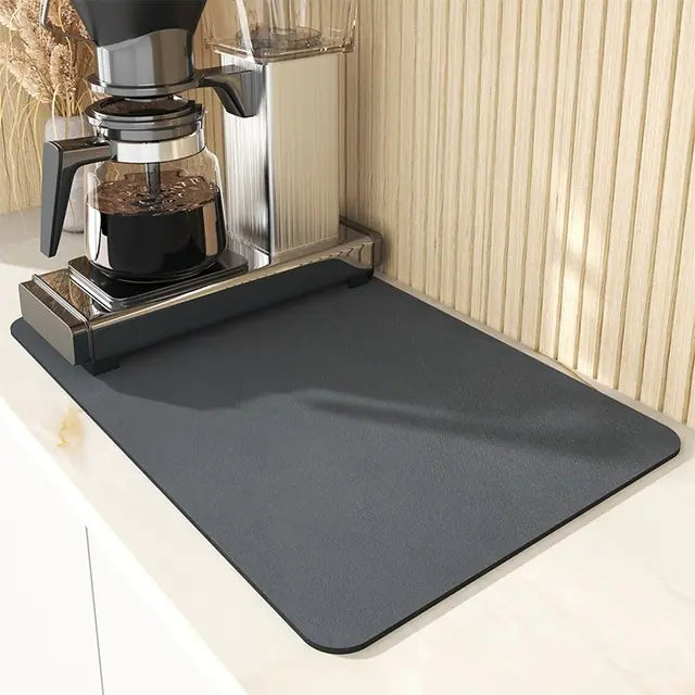 Super Absorbent Coffee Dish Mat Black 60x50 Centimeters