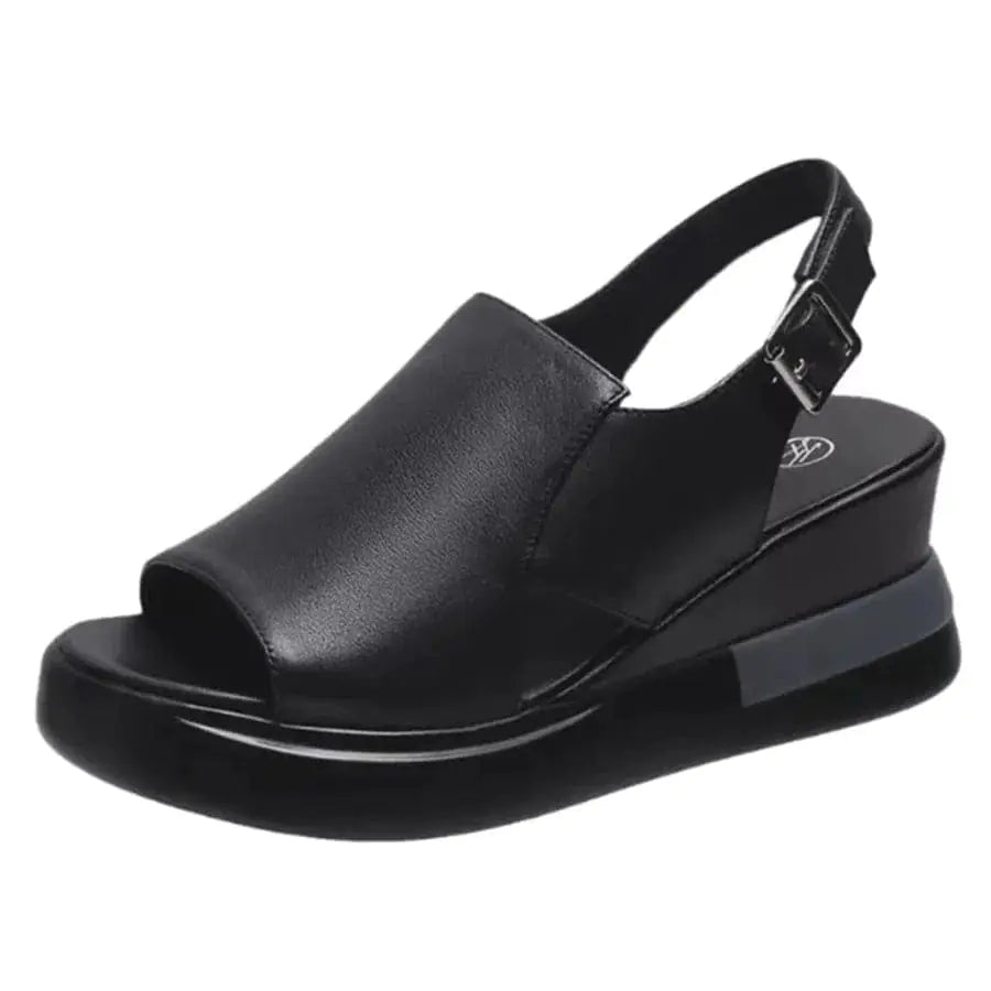 Fashion Women's Stylish Orthopedic Platform Sandals - OrtoSoft™ Black 23