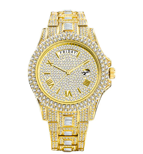 Men's Luxury Crystal Watches V320A Gold