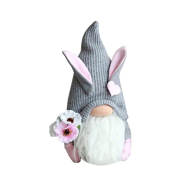 Easter Faceless Doll Decoration Bunny Gray