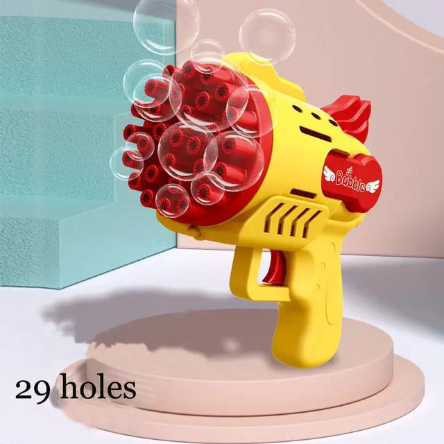 Bubble Gun Electric Automatic Soap Rocket 29 holes-07