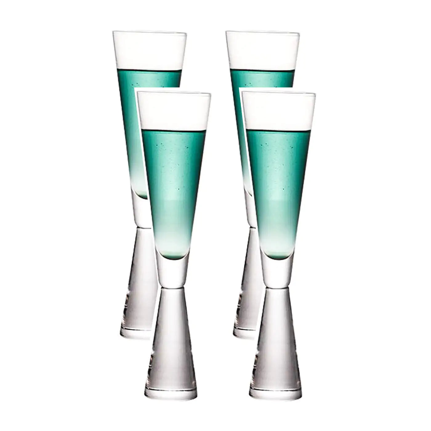 Champagne and Cocktail Glass Set Clear Tall x 4