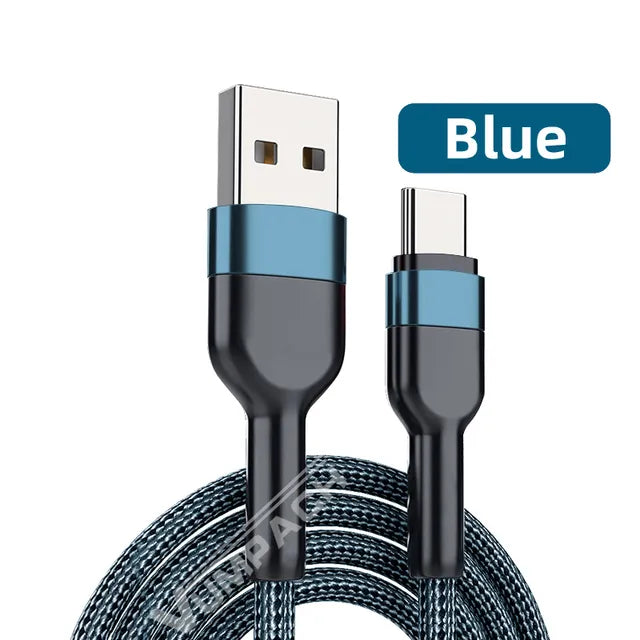 Fast Usb C Cable Type C Cable Fast Charging Blue 0.5m