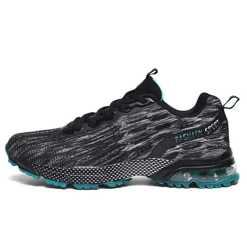 Mens Mesh Breathable Running & Walking Shoes Black grey 43