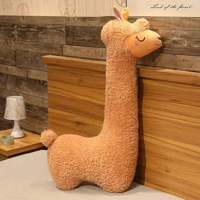 Lovely Alpaca Plush Toy Japanese Brown 75cm