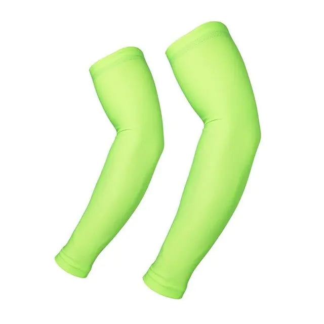 Sports Full Arm Sleeves Neon Green L
