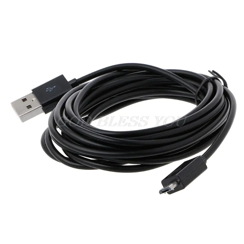 Micro USB Charging Cable For PS4 Controllers Black