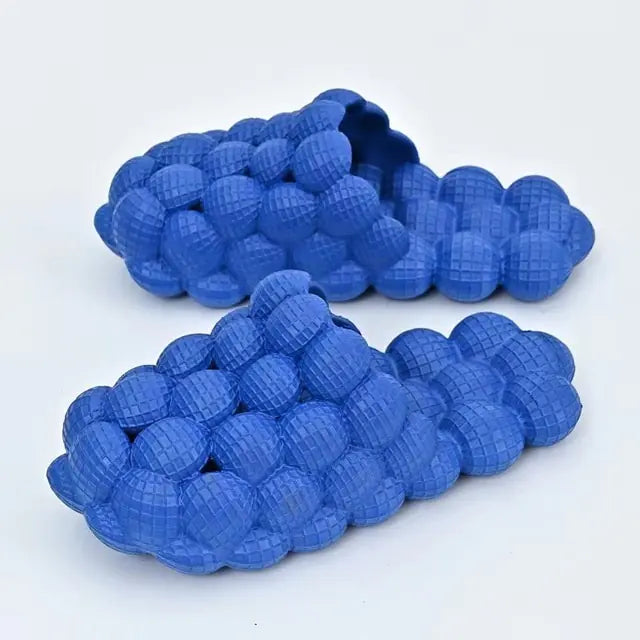 Unisex Bubble Massage Sandals Blue No Charms 47-48