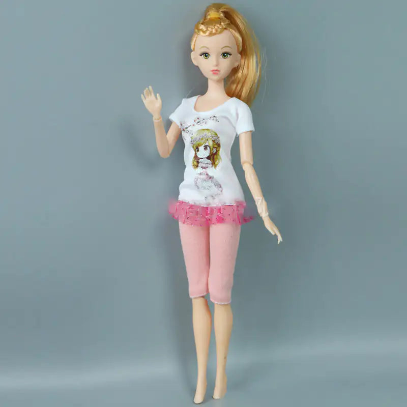11 Inch Dress Up Doll White Shirt One size