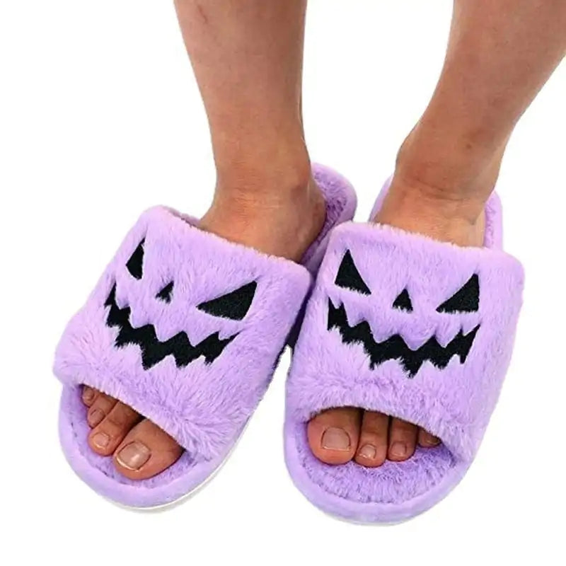 Spooky Halloween Slides Purple US 9.5
