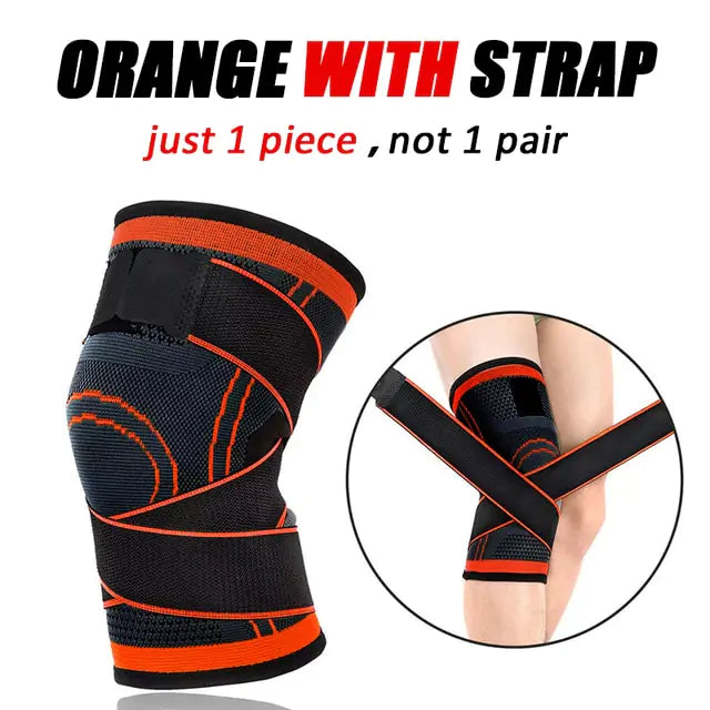 Professional Knee Brace Compression Sleeve Orange XL