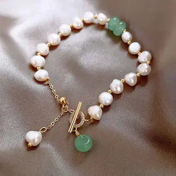Irregular Imitation Pearl Bracelet for Women Default Title