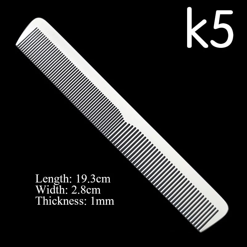 Stainless Steel Silver Barber Comb Silver Grey K5