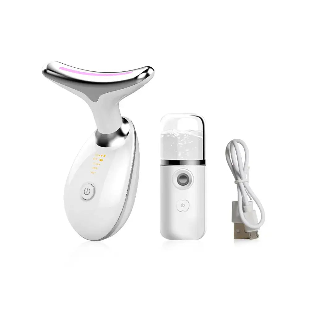 Face Lifting Tool! White Face Lifting Massager + Mist Sprayer