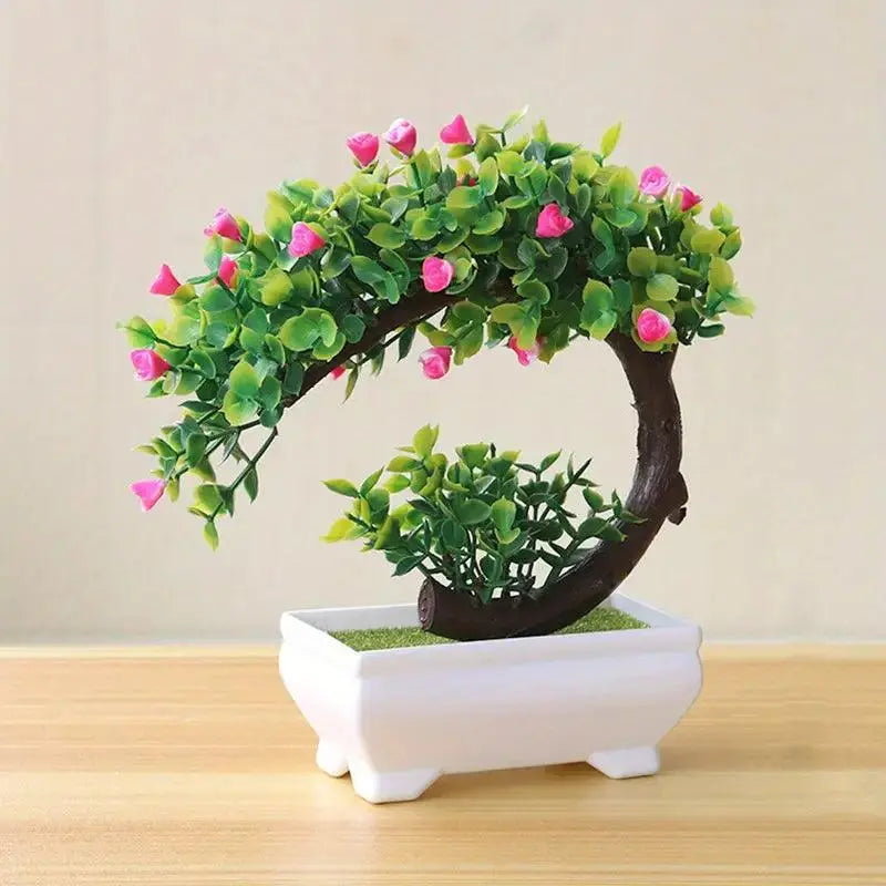 Small Bonsai Tree Pink Cresent Rose