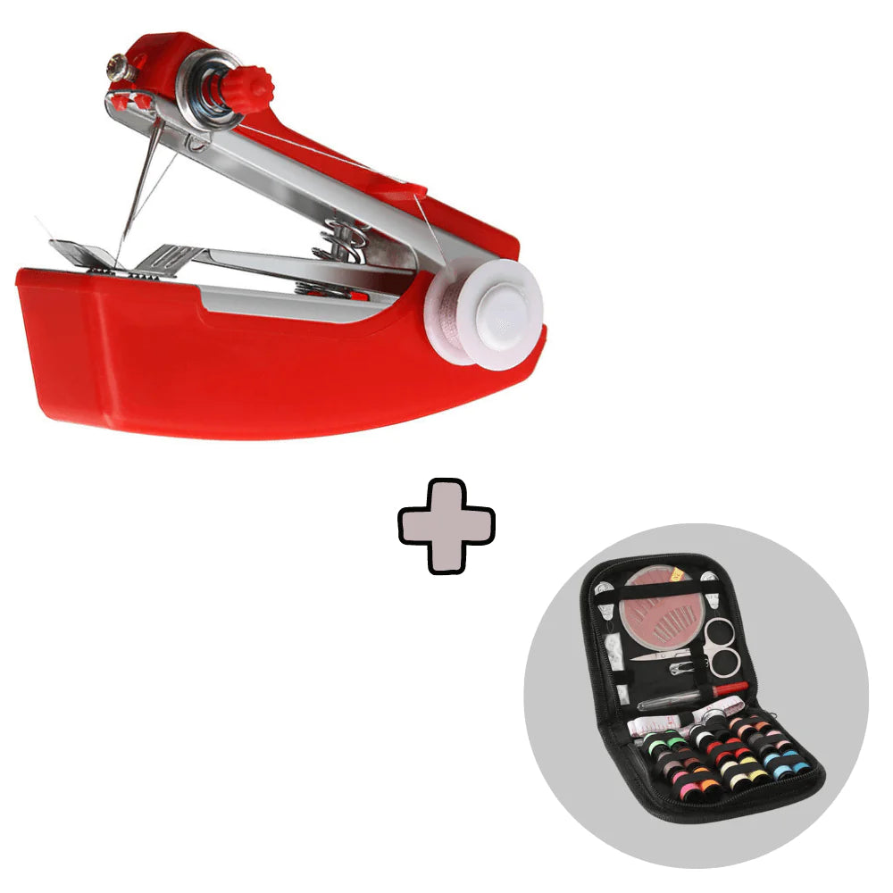 Mini Hand Sewing Machine Red Mini sewing machine + mini sewing kit