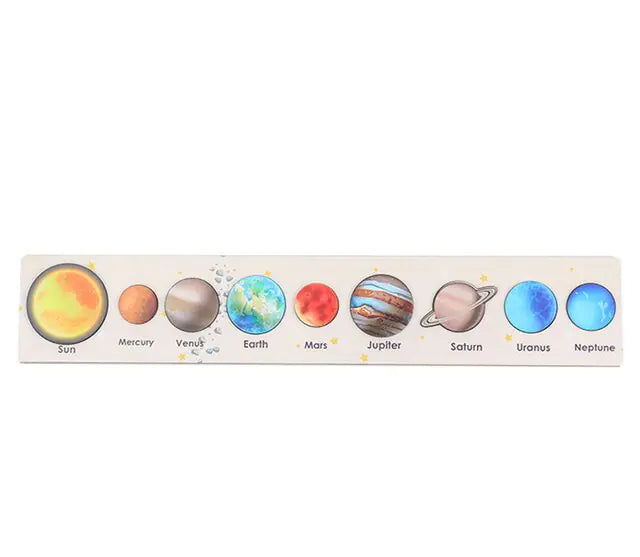 Montessori Solar System Puzzle Toy Light Color B2