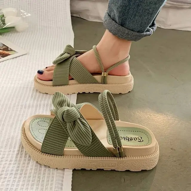 New Style Fairy Style Lady Summer Slippers 107176-green 36