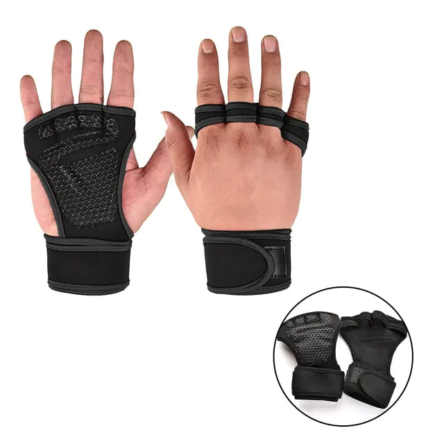Weightlifting Training Gloves Black A L