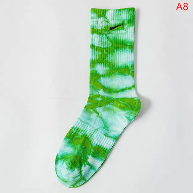 Women Tie-dye Middle Tube Socks Style 8