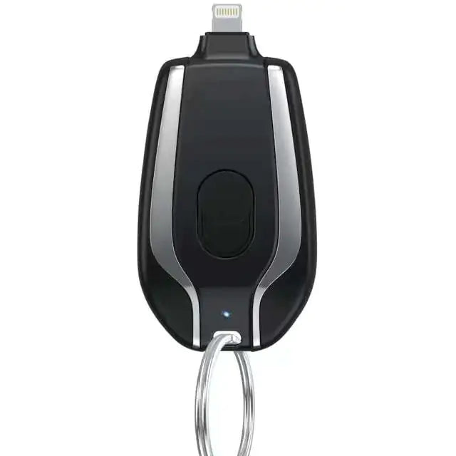 1500mAh Mini Pod Keychain Charger Black For Apple