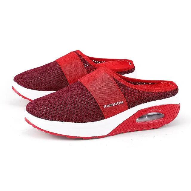 Comfortable Walking Shoes Red 35