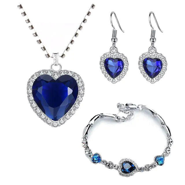 Titanic Heart of Ocean Inspired Jewelry for Women Jewelry set