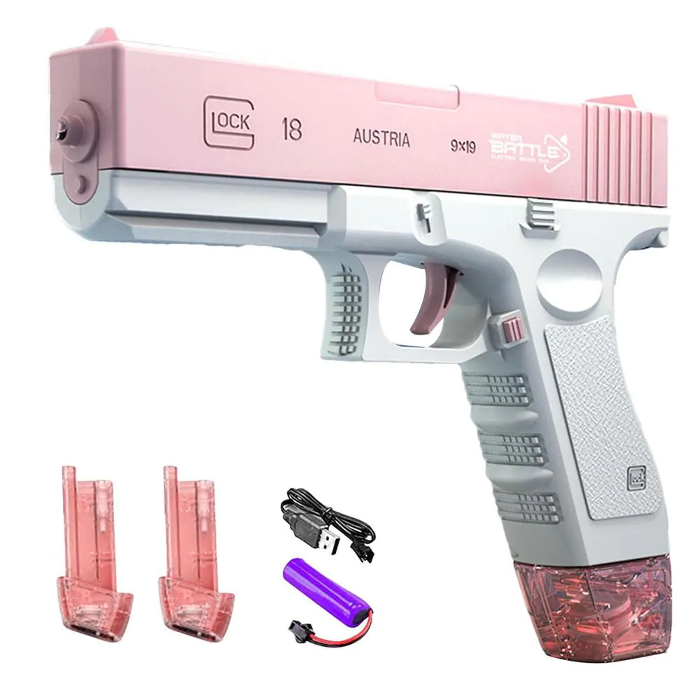 Electric Water Gun Toy Pink A3