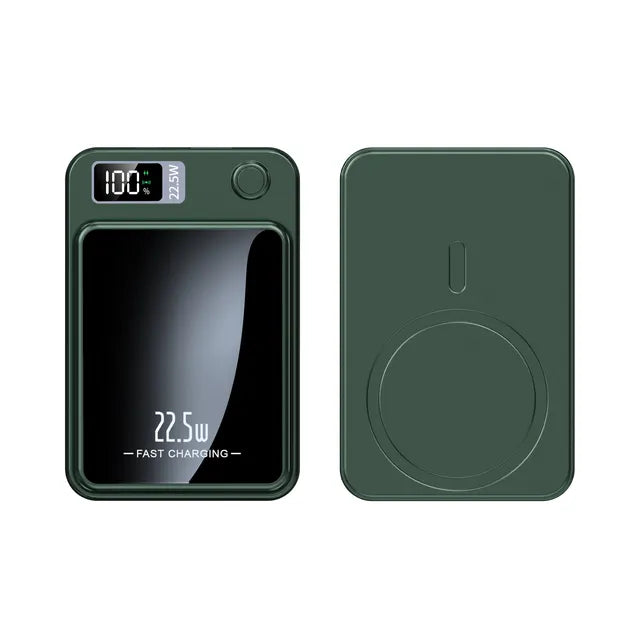Magnetic Qi Wireless Charger Magnetic Powerbank Green 20000mah