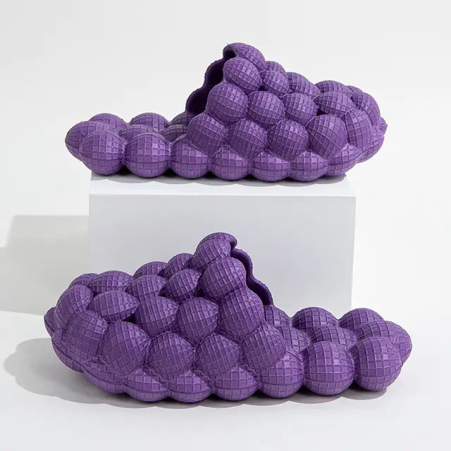 Unisex Bubble Massage Sandals Purple No Charms 45-46