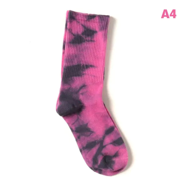 Women Tie-dye Middle Tube Socks Style 29