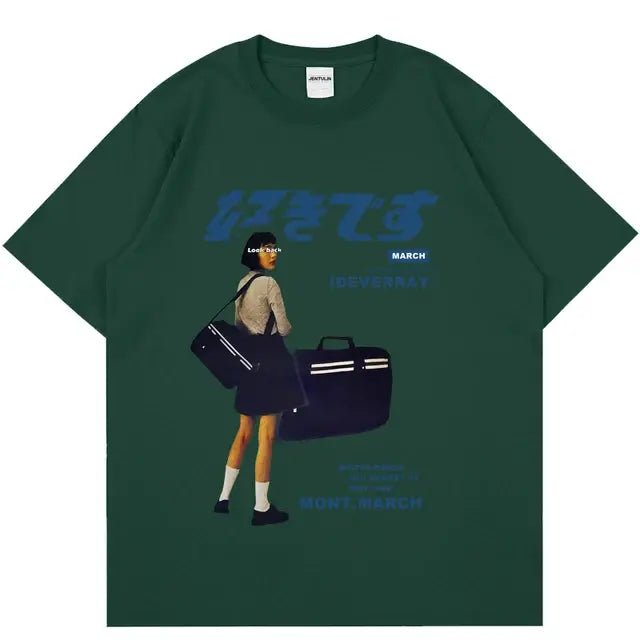 Summer Men's Oversized T-Shirt Green S