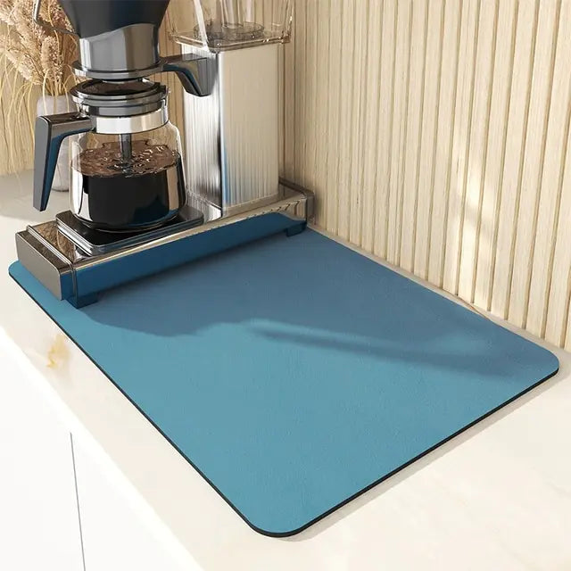 Super Absorbent Coffee Dish Mat Green 40x50 Centimeters