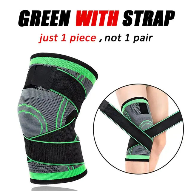 Professional Knee Brace Compression Sleeve Green XL