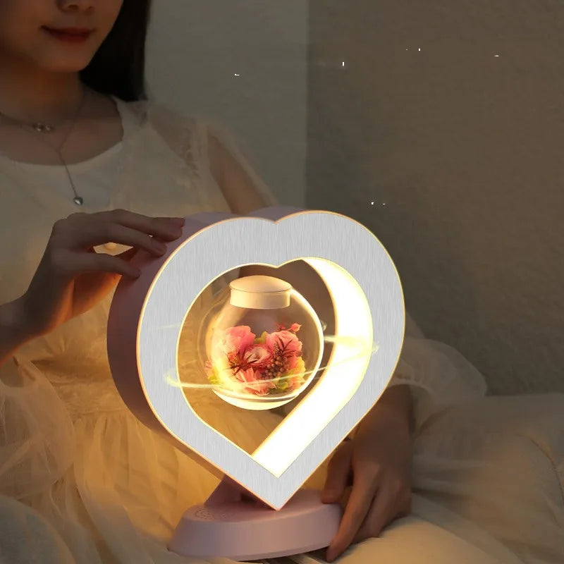 Heart-shaped Floating Table LED Night Light