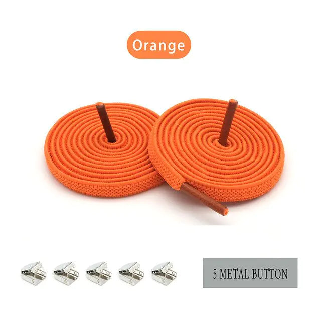 QuickFit Elastic Shoelaces Orange 100cm