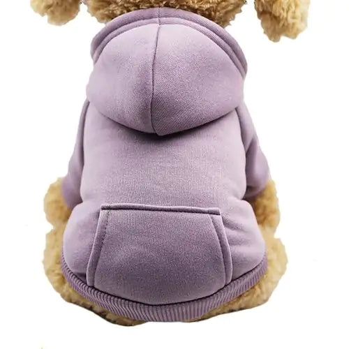 Soft Fleece Pet Dog Hoodie Purple M