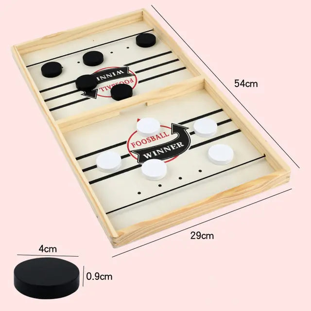 Table Hockey Fast Sling Puck Board Game With Box L