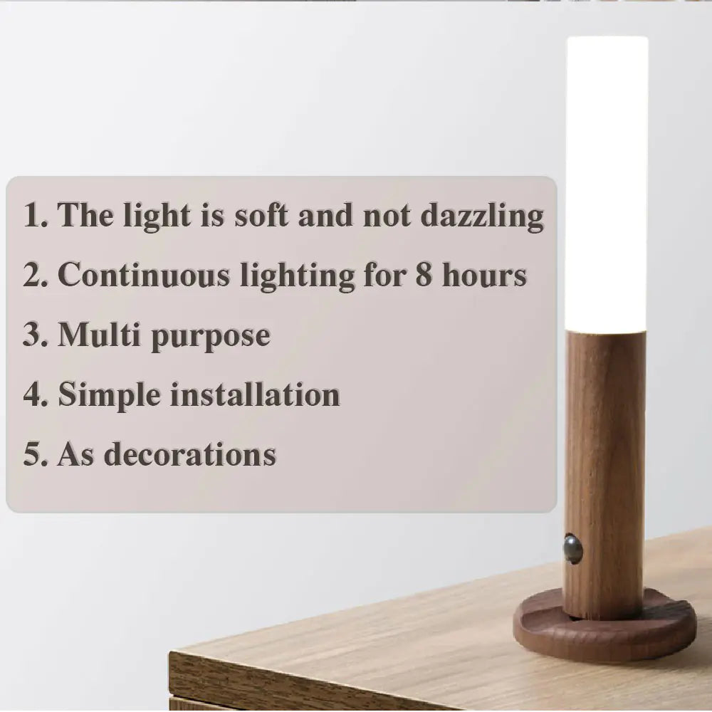 LED USB Wireless Wood Stick Night Light