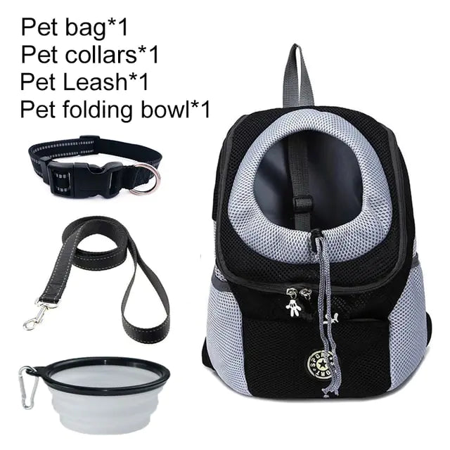 Pet Travel Carrier Bag Black set 1 M for 5-10kg