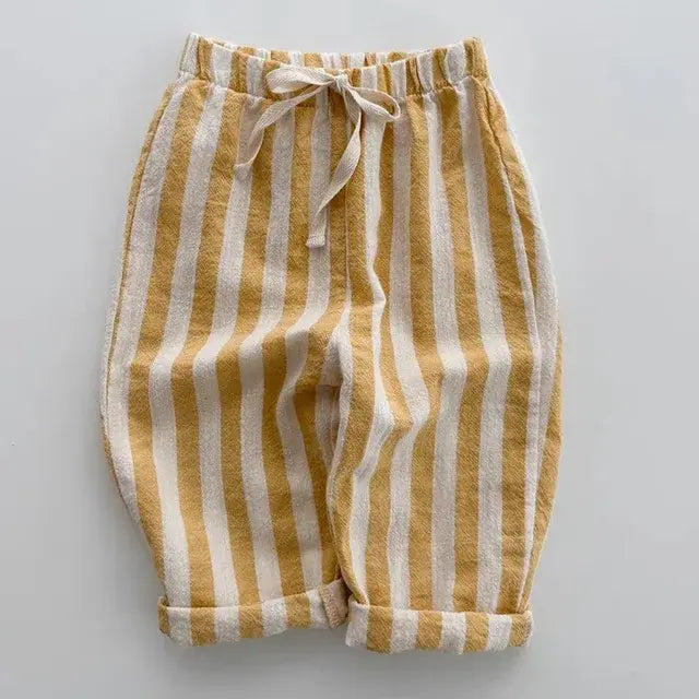 Toddlers Stripe Pants Yellow 4-5 Years