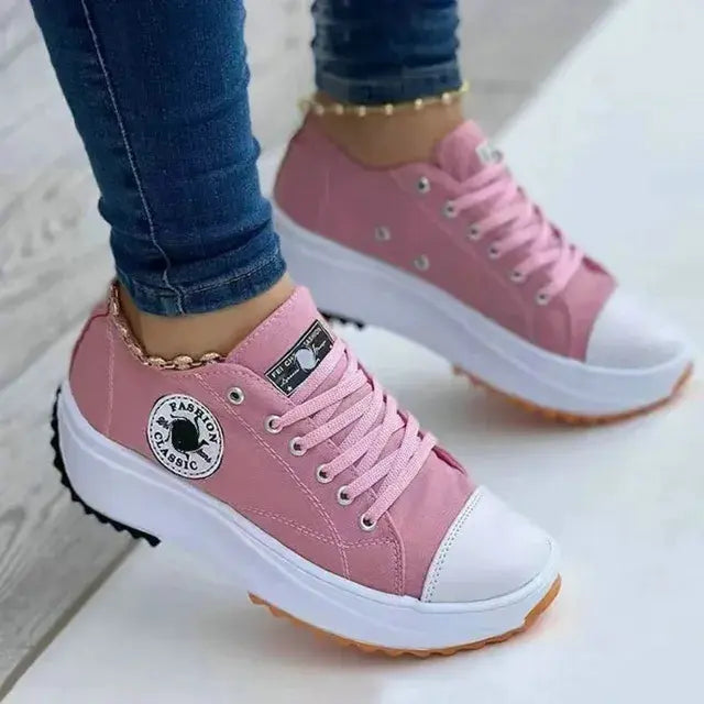 Canvas Comfort Sneakers Pink 43