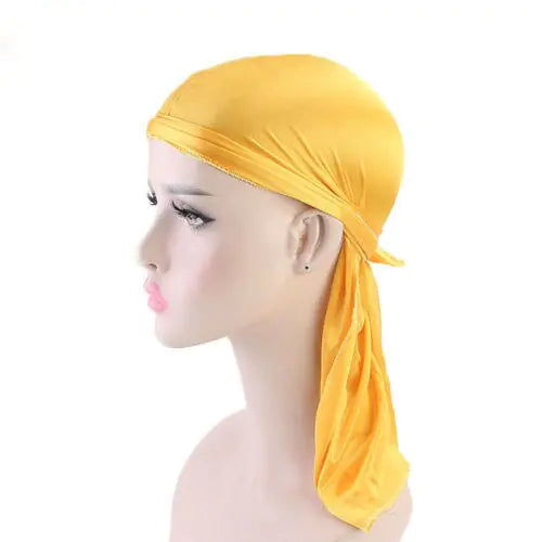 Colorful Silk Waves Durag Headwrap Yellow