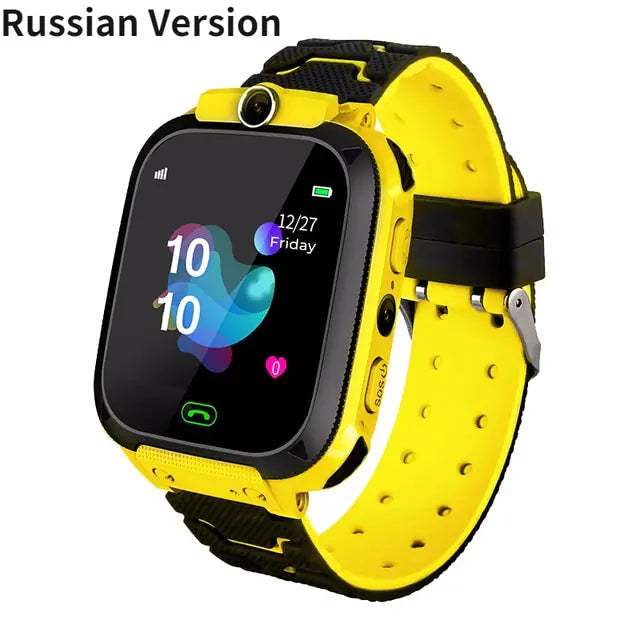 New SOS Smartwatch For Children Yellow Russian Version With Original Box 10 1.44 Inches