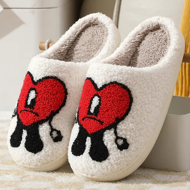 Warm Winter Slippers for Women Red 43-44